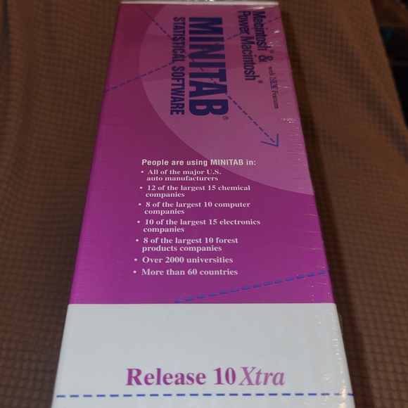 MINITAB Statistical Software Release 10Xtra for Macintosh & Power Macintosh NEW! - Picture 8 of 8